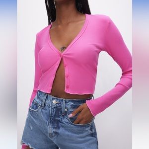 Good American Rib Cardigan